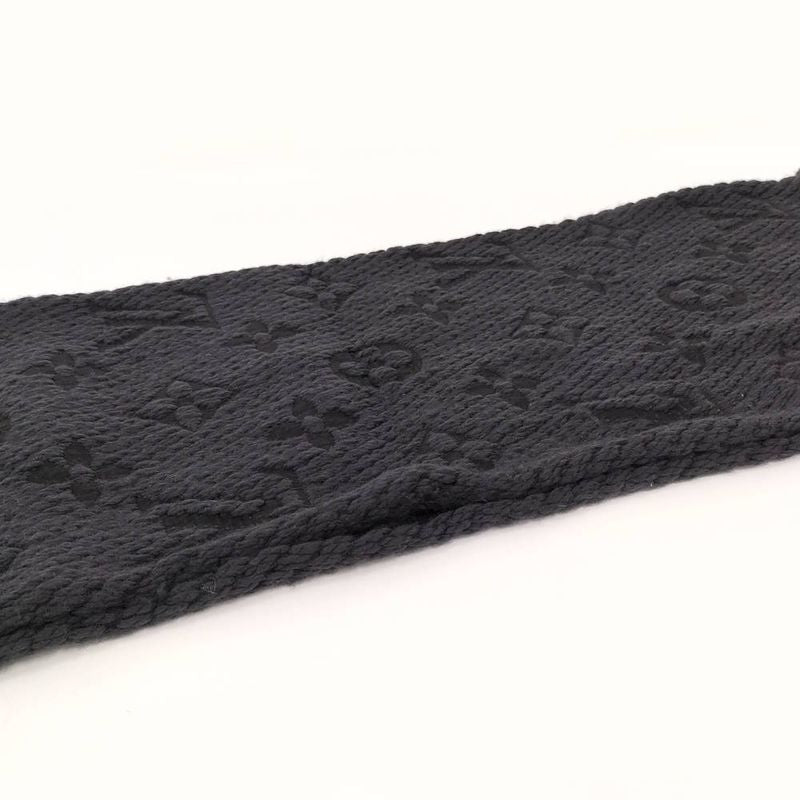 Louis Vuitton Echarpe Logo Mania Scarf Monogram Black