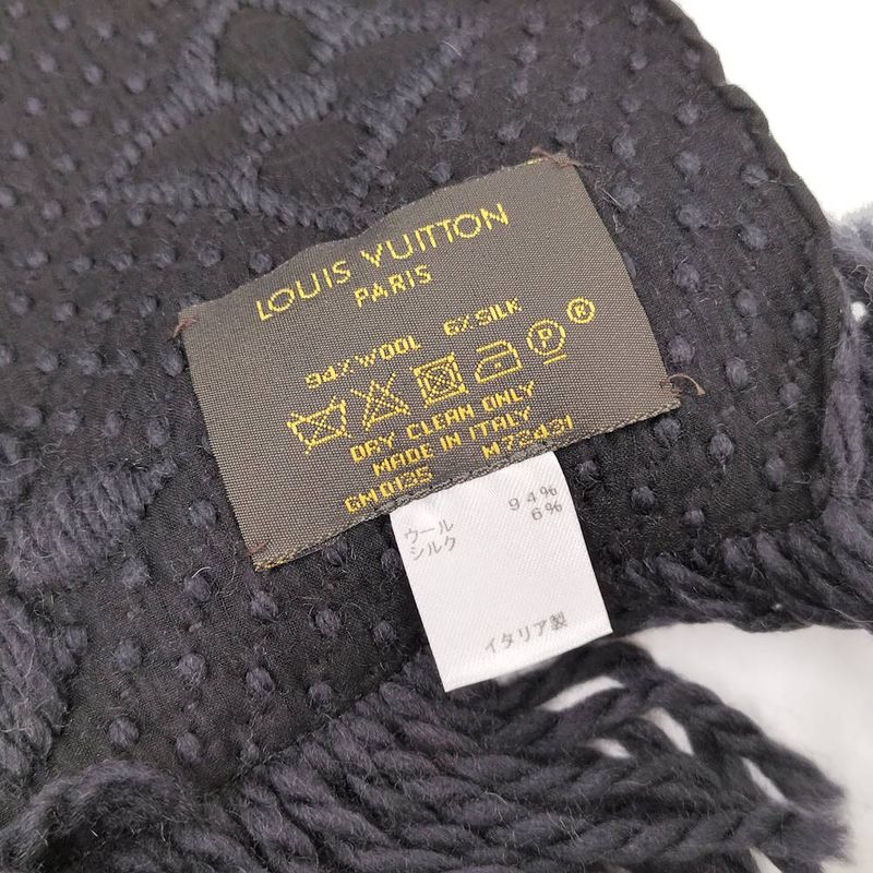 Louis Vuitton Echarpe Logo Mania Scarf Monogram Black