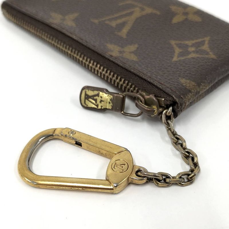 Louis Vuitton Pochette Cles Coin Case Key with Key Ring Monogram
