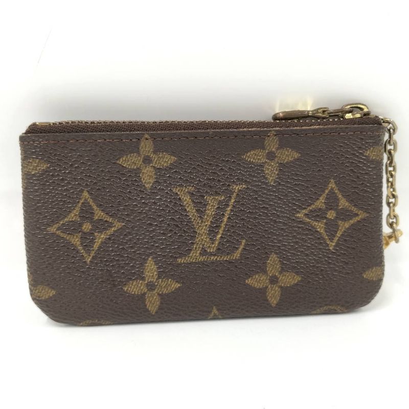 Louis Vuitton Pochette Cles Coin Case Key with Key Ring Monogram