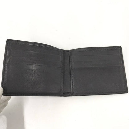 Gucci Bifold Wallet Billfold Micro Guccissima Leather Black