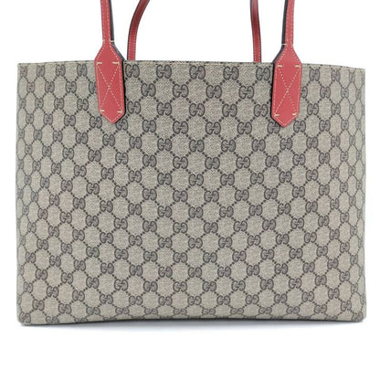 Gucci Reversible Tote GG Supreme Red Beige