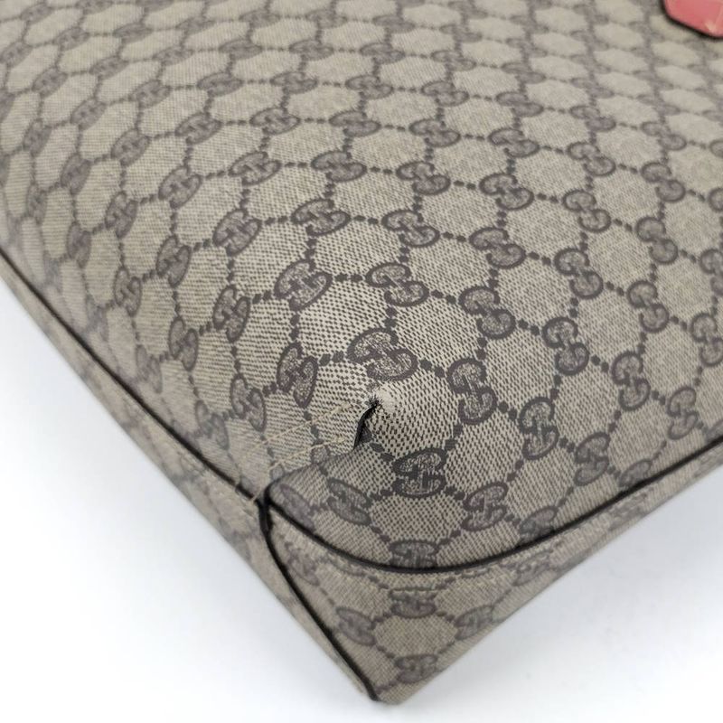 Gucci Reversible Tote GG Supreme Red Beige