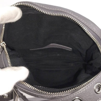 Balenciaga Luca Golle Shoulder Bag Leather Gray