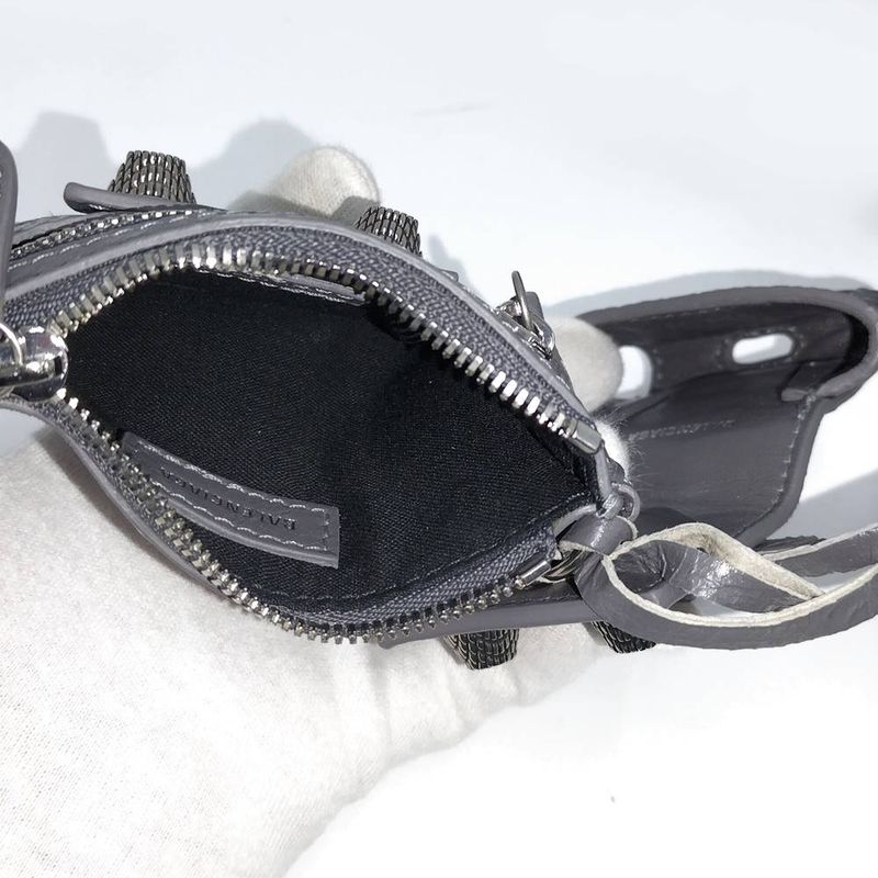 Balenciaga Luca Golle Shoulder Bag Leather Gray