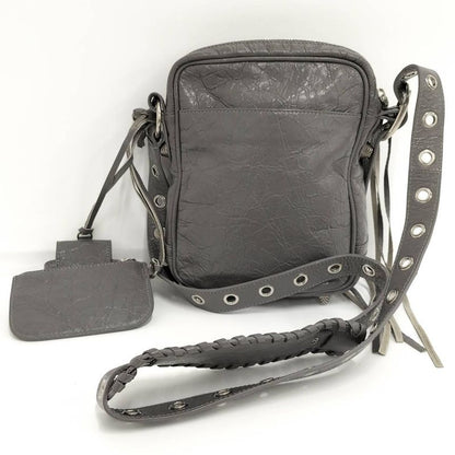 Balenciaga Luca Golle Shoulder Bag Leather Gray
