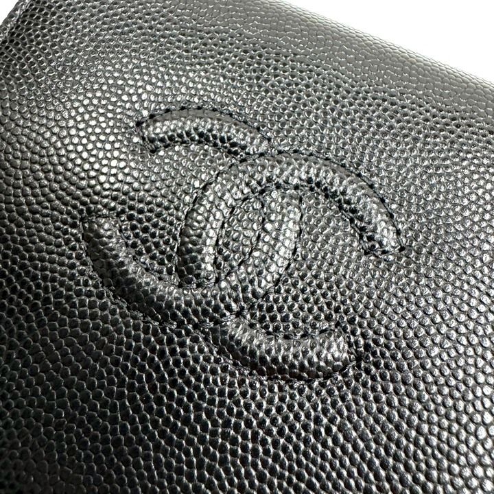 Chanel Small Flap Wallet Caviar Leather Black