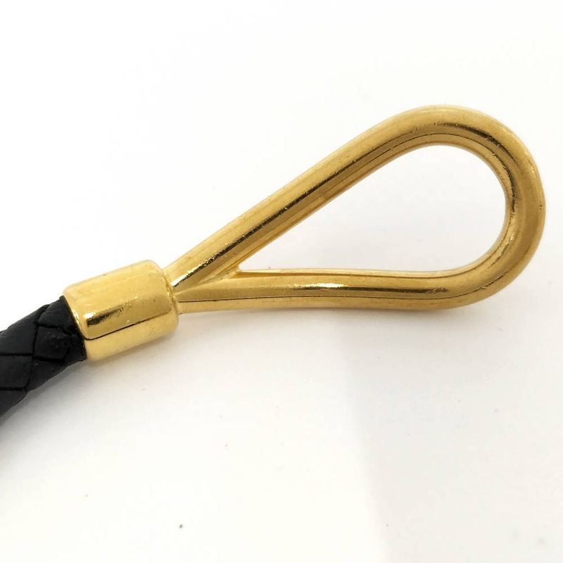 Hermes Jumbo Bracelet Leather Black Gold Plated
