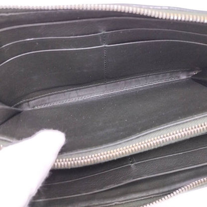 Bottega Veneta Zip Around Wallet Intrecciato Leather Khaki
