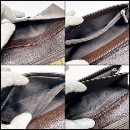 Gucci Bifold Wallet GG Canvas Leather Beige Brown