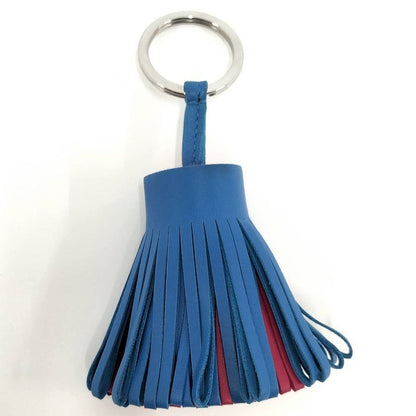 Hermes Bag Charm Carmen Tricolor Leather Blue