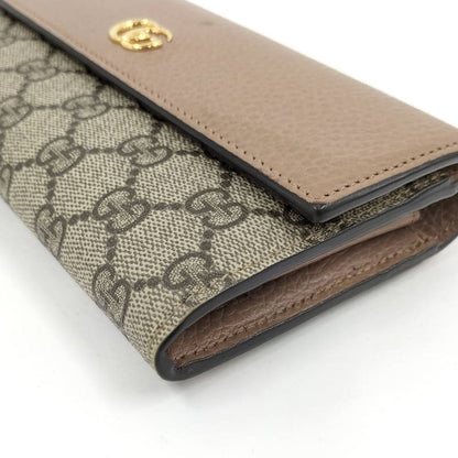 Gucci Bifold Wallet GG Supreme Bicolor Continental Leather