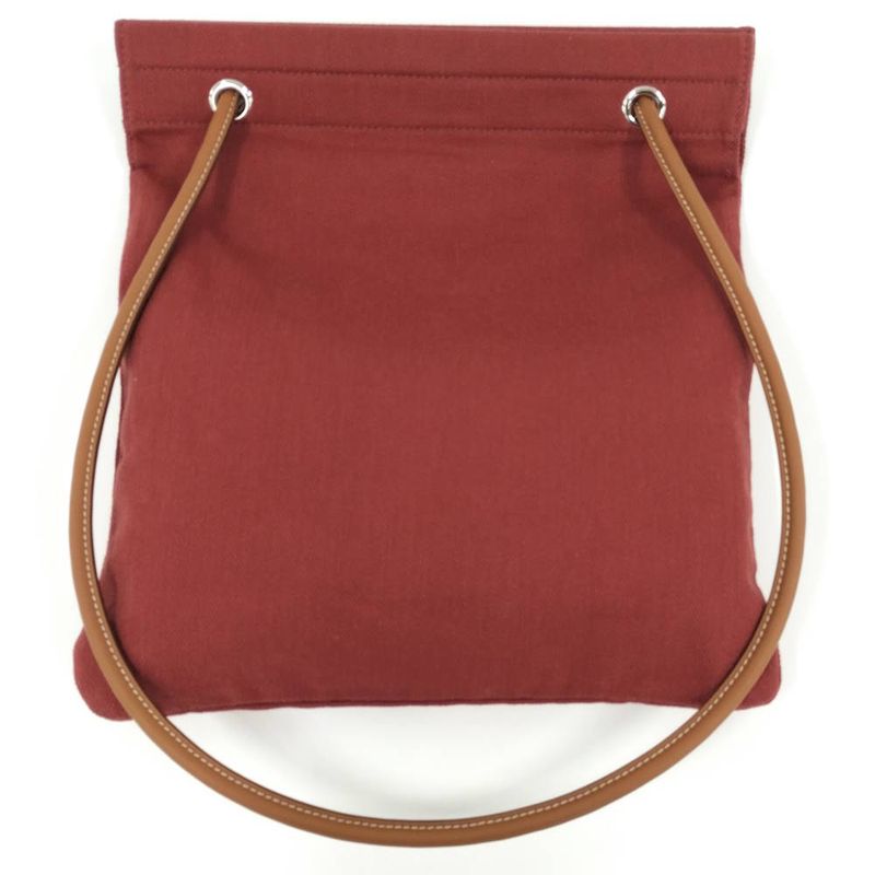 Hermes Sac Aline MM Shoulder Bag Canvas Toilet Blanc