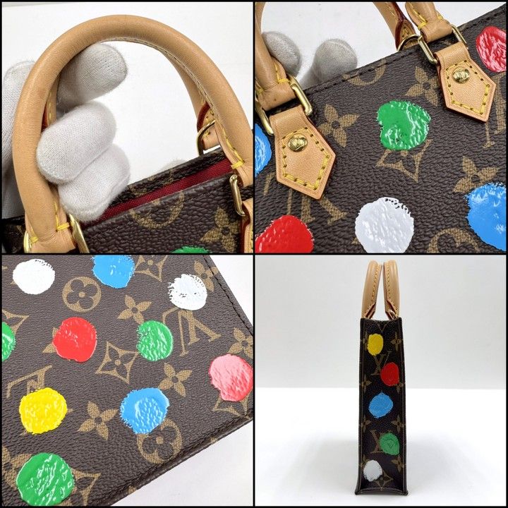 Louis Vuitton Yayoi Kusama Petite Sac Plat Handbag Monogram