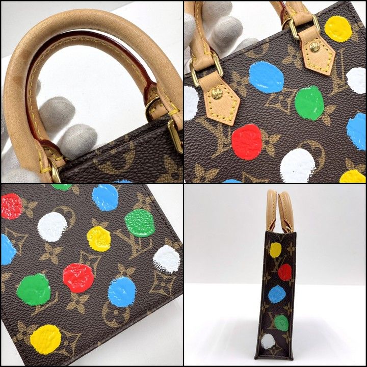 Louis Vuitton Yayoi Kusama Petite Sac Plat Handbag Monogram