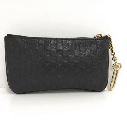 Gucci Coin Case Micro Guccissima Leather Black