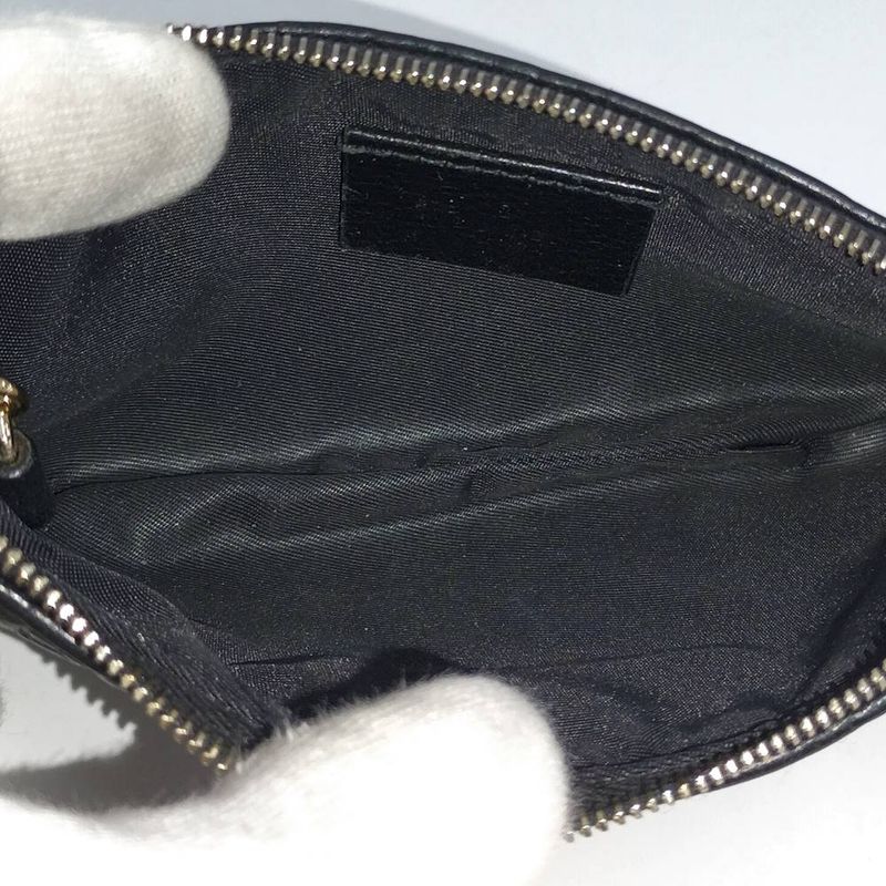 Gucci Coin Case Micro Guccissima Leather Black