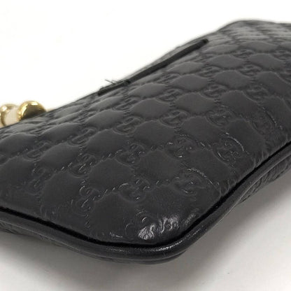 Gucci Coin Case Micro Guccissima Leather Black