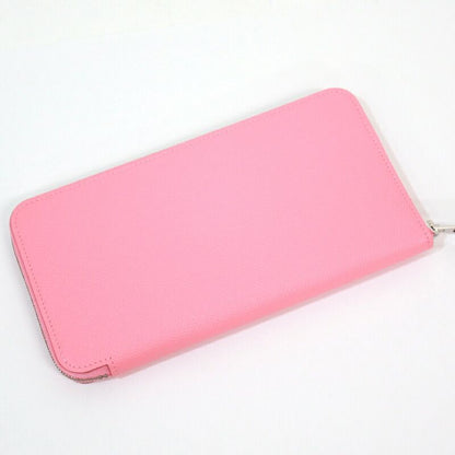 Hermes Azap Long Silk in Wallet Epsom Rose Confetti Silver Y-engraved
