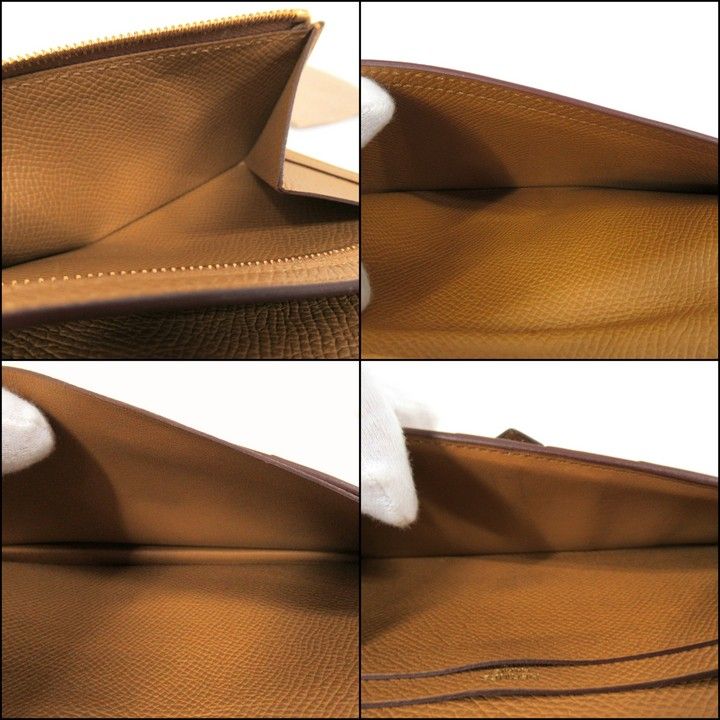 Hermes Bearn Souffle Wallet Veau Epsom Sesame Gold