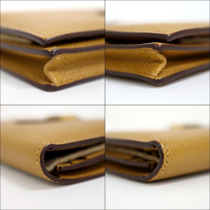 Hermes Bearn Souffle Wallet Veau Epsom Sesame Gold