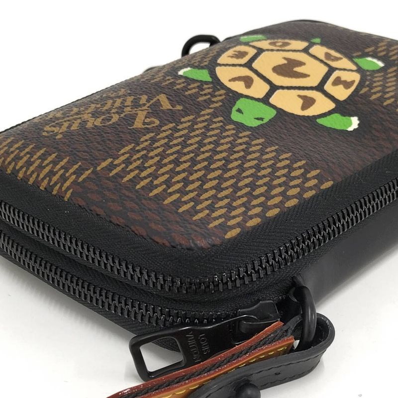 Louis Vuitton Double Phone Pouch Collaboration Shoulder Bag Damier Giant