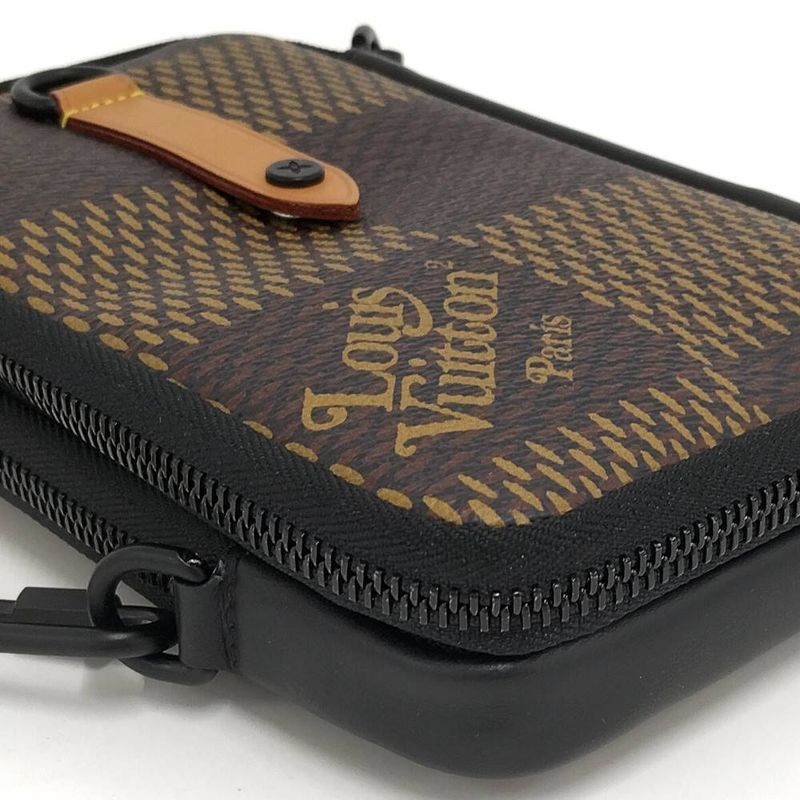 Louis Vuitton Double Phone Pouch Collaboration Shoulder Bag Damier Giant