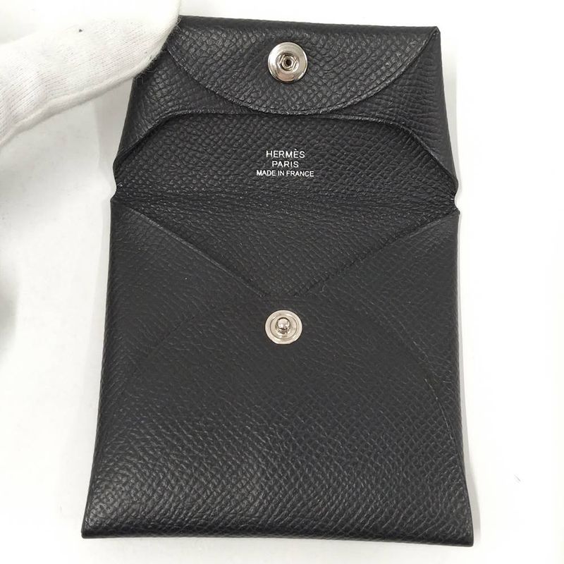 Hermes Bastia Epsom Coin Case Leather Black