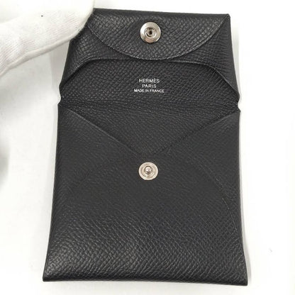 Hermes Bastia Epsom Coin Case Leather Black