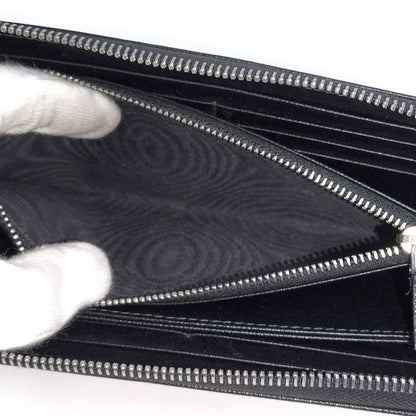 Prada Zip Around Wallet Leather Black