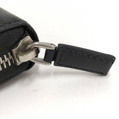 Prada Zip Around Wallet Leather Black