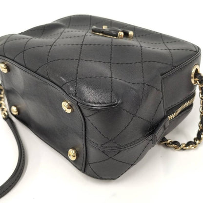 Chanel Camera Shoulder Bag CC Quilted Lambskin Leather Black