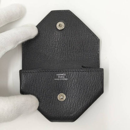 Hermes Levain Quatre Coin Case Black Chevre