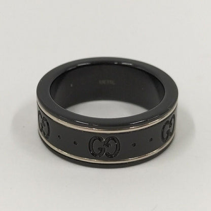 Gucci Icon Ring Ceramic Metal 18k White Gold