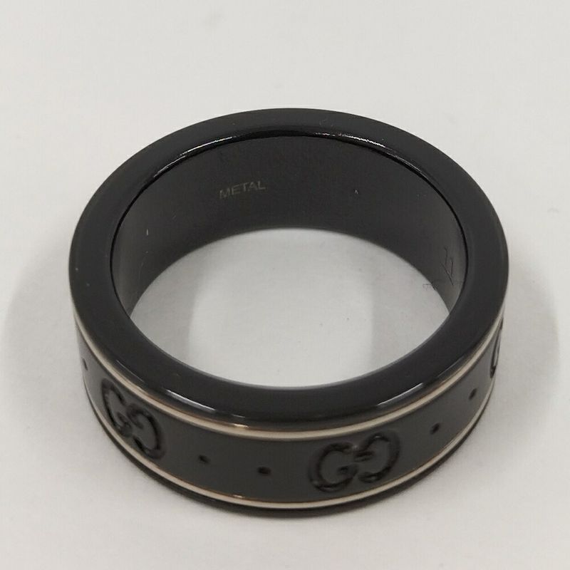 Gucci Icon Ring Ceramic Metal 18k White Gold