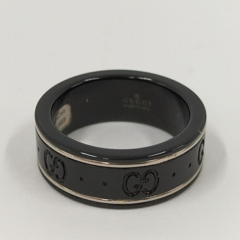Gucci Icon Ring Ceramic Metal 18k White Gold