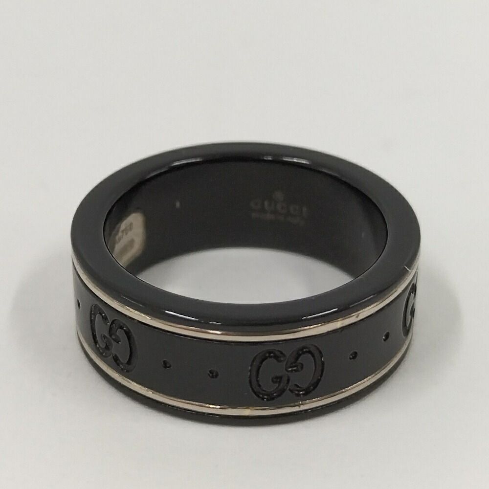 Gucci Icon Ring Ceramic Metal 18k White Gold