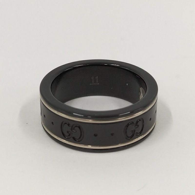Gucci Icon Ring Ceramic Metal 18k White Gold