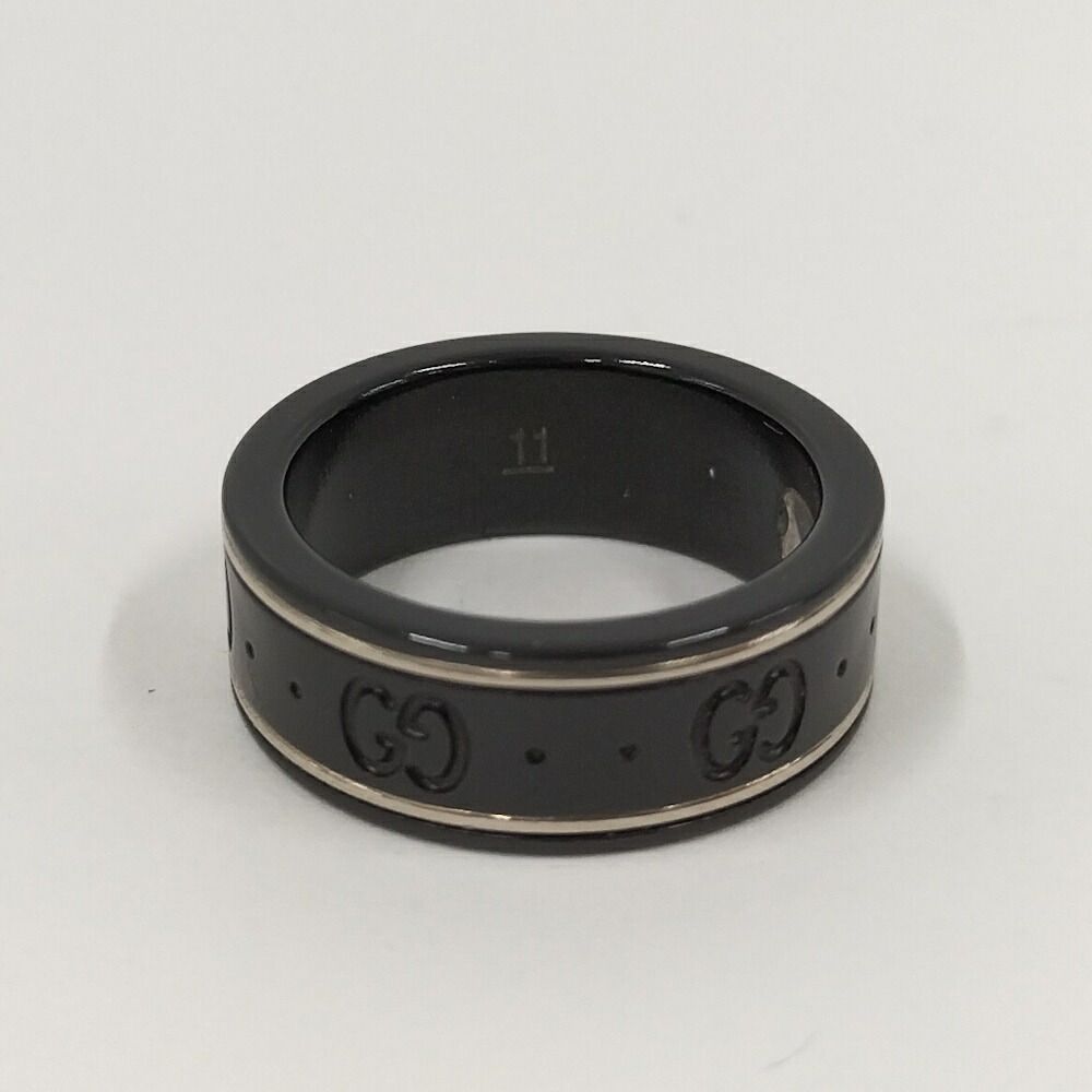 Gucci Icon Ring Ceramic Metal 18k White Gold