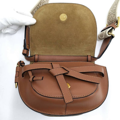 Loewe Gate Dual Mini Shoulder Bag Leather Camel