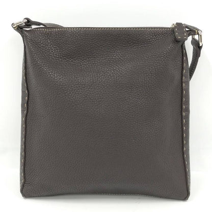 Fendi Selleria Shoulder Bag Leather Brown
