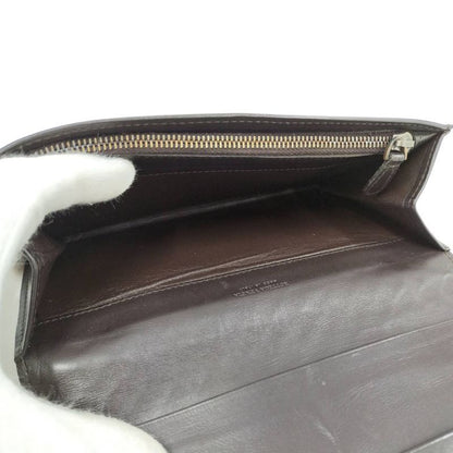 Bottega Veneta Bifold Wallet Intrecciato Leather Dark Brown