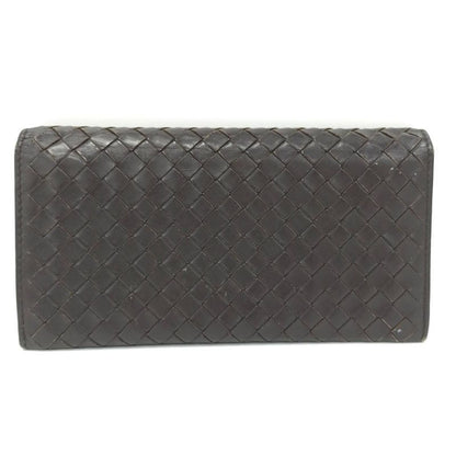 Bottega Veneta Bifold Wallet Intrecciato Leather Dark Brown