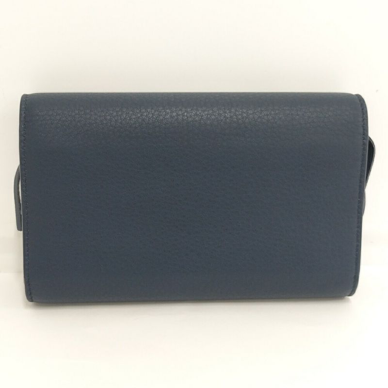 Balenciaga Paper Mani Bifold Wallet Leather Navy