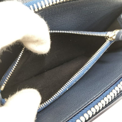 Balenciaga Paper Mani Bifold Wallet Leather Navy