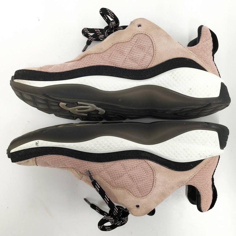 Chanel Sneakers Shoes Pink 38