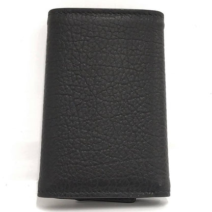 Gucci 6 Key Case Leather Black Silver 0416 Key Holder