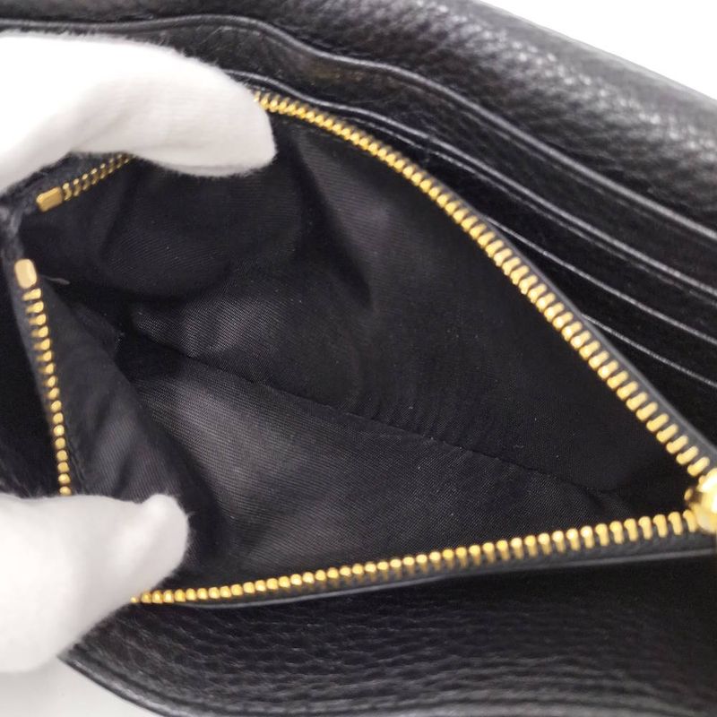Prada Vitello Daino Wallet Leather Black