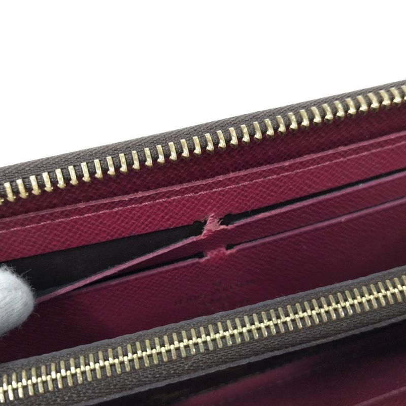 Louis Vuitton Portefeuille Clemence Zip Around Wallet Monogram Fuchsia Pink