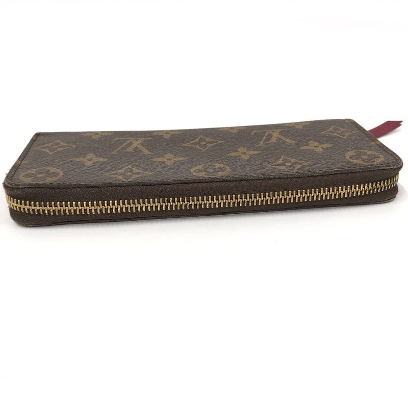 Louis Vuitton Portefeuille Clemence Zip Around Wallet Monogram Fuchsia Pink